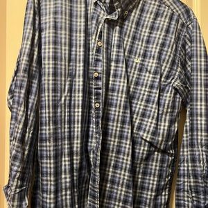 Southern Marsh Blue Plaid Casual Button Down Shirt